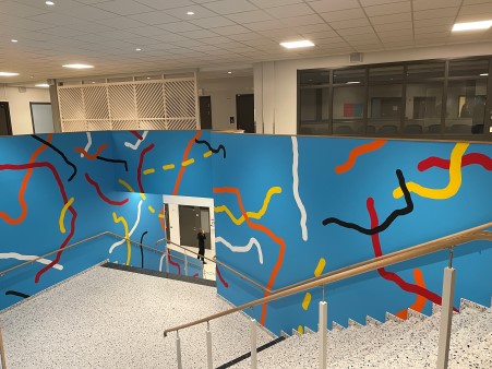 Vega skola och aktivitetshus, trapphus